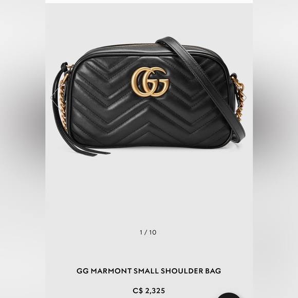 AUTHENTIC GUCCI MARMONT SHOULDER BAG - SMALL - Picture 2 of 9